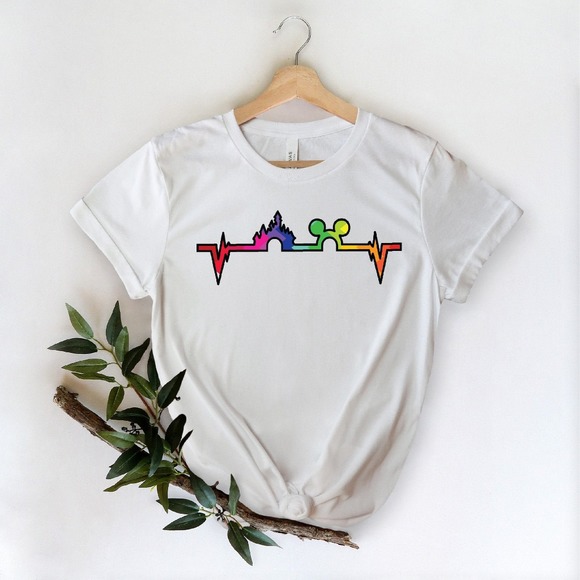Customized Disney T-shirt, Disney Shirts, Vacation Shirt, Disney Heartbeat Shirt - Picture 1 of 2